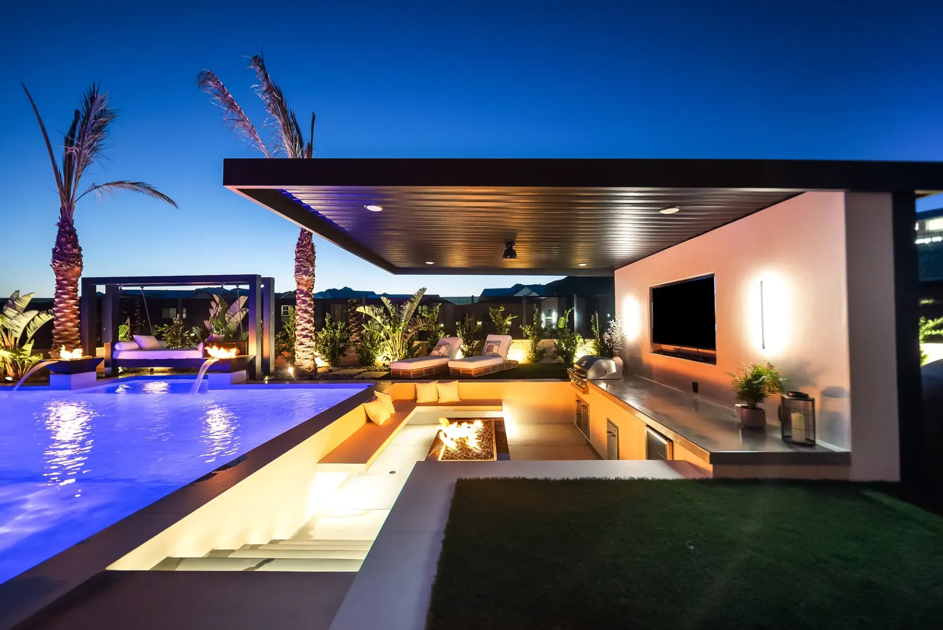 custom swimming pool and outdoor living by Westmod.