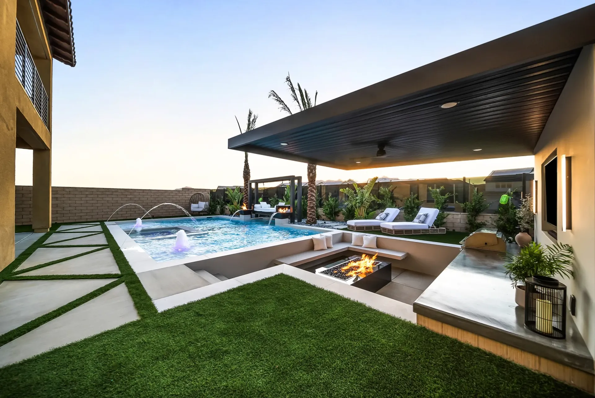 custom swimming pool and outdoor living by Westmod.