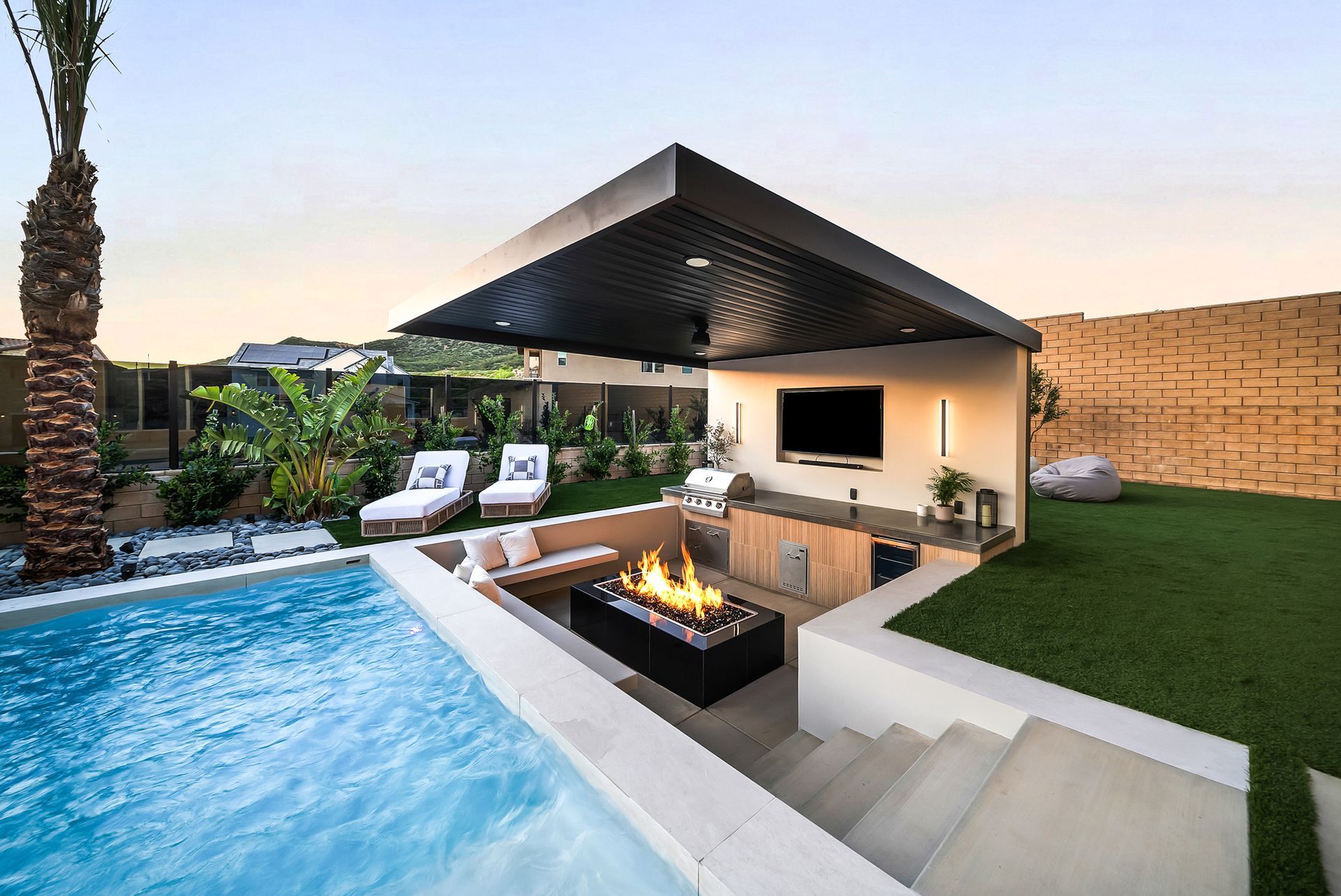custom swimming pool and outdoor living by Westmod.