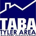 White “TYLER AREA” logo on a dark blue background with a stylized roofline.