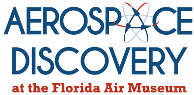 The logo for aerospace discovery at the florida air museum