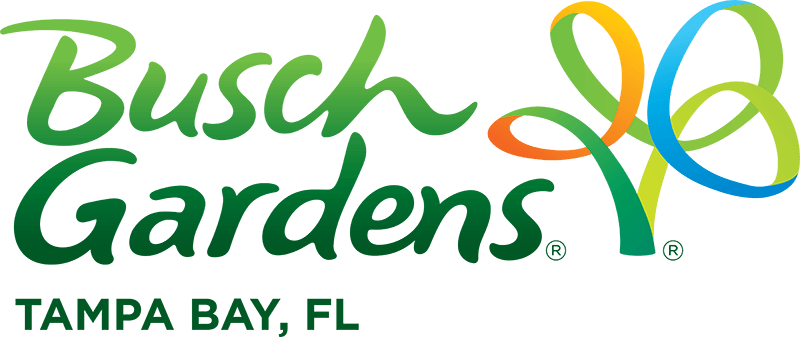 The logo for busch gardens in tampa bay florida