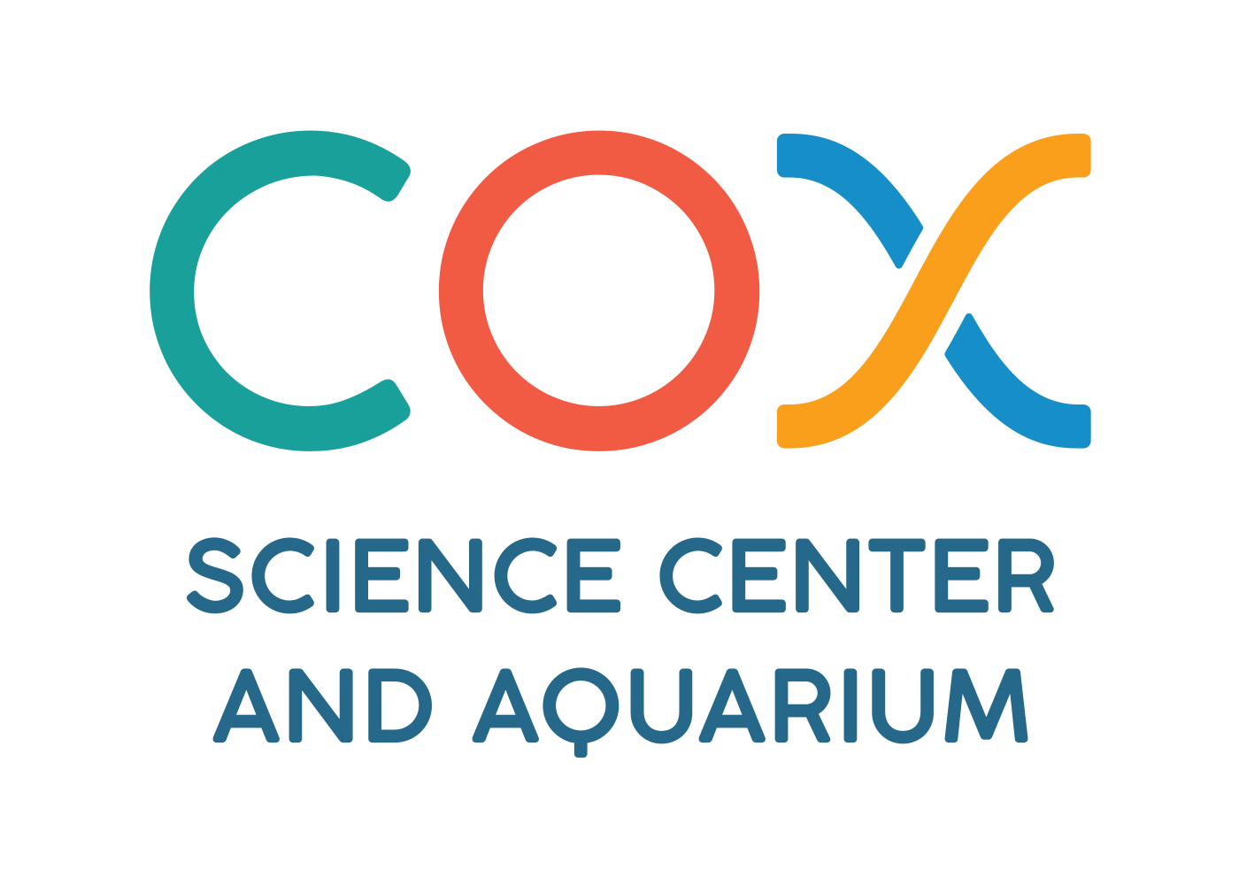 The logo for the cox science center and aquarium