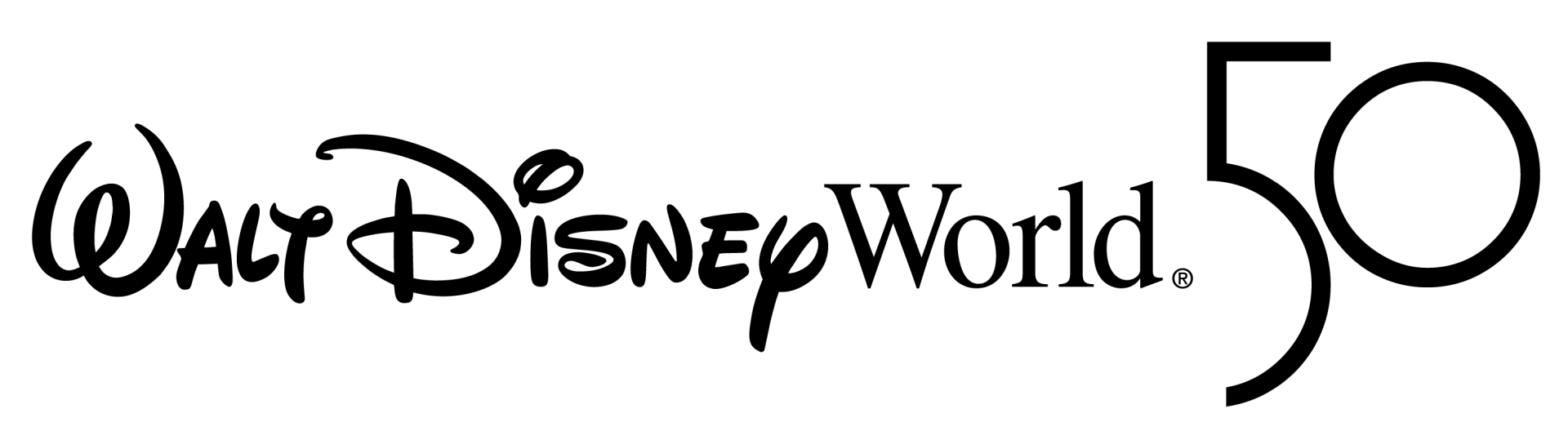 A black and white logo for walt disney world