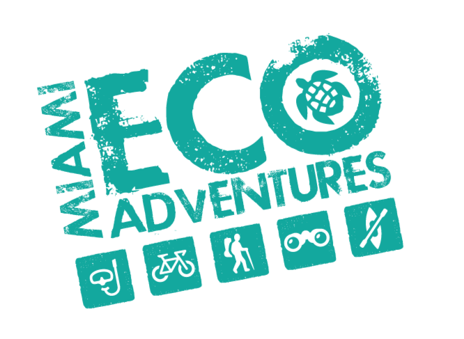 A logo for eco adventures in miami