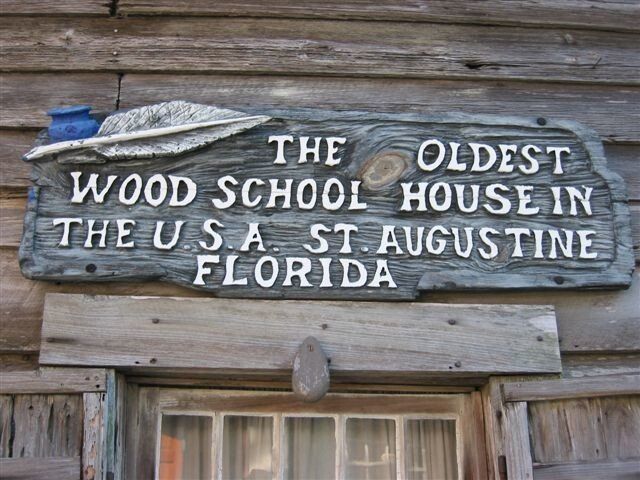 The oldest wood school house in the usa st augustine florida