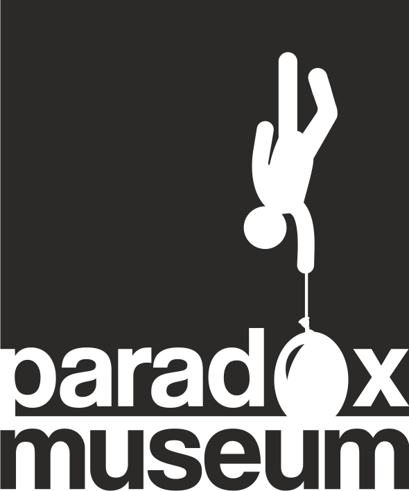 A black and white logo for paradox museum