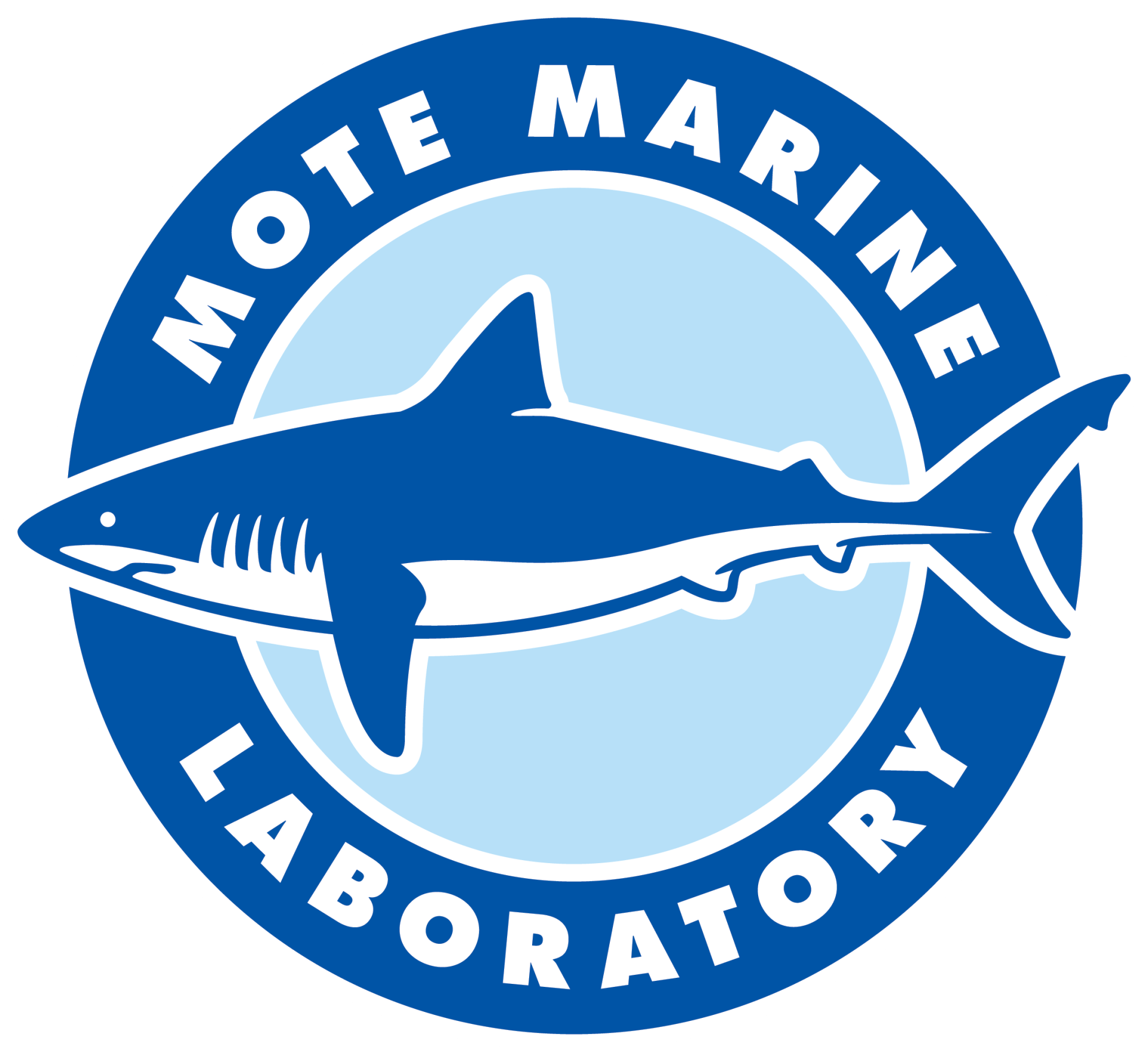 Mote marine laboratory logo with a shark in the center