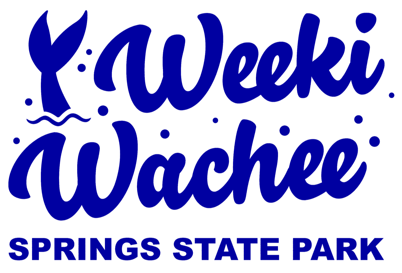 A blue logo for y weeki wachee springs state park