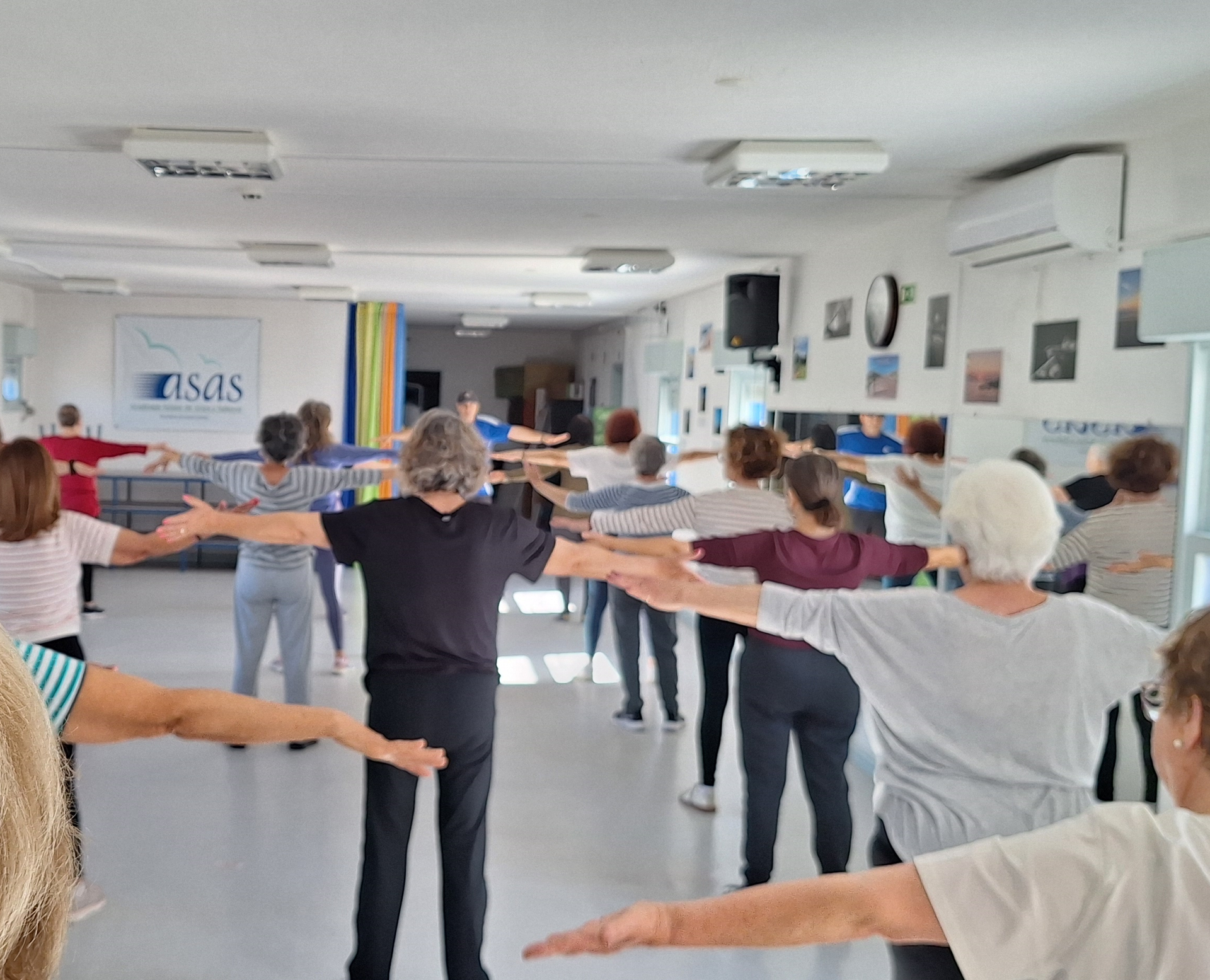 Participantes em atividade recreativa