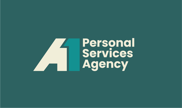 A1 Personal Services Agency logo on a teal background; white 