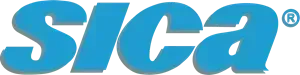 Texto del logotipo de SICA en azul y blanco con el símbolo de marca registrada.