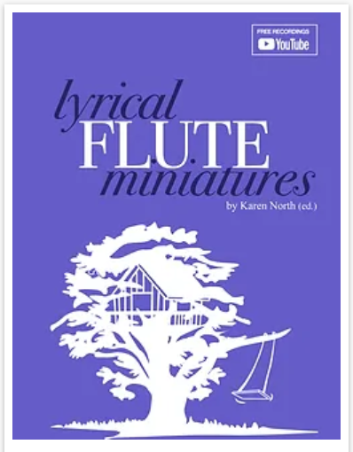 Un livre intitulé Miniatures de flûte lyrique par Karen North
