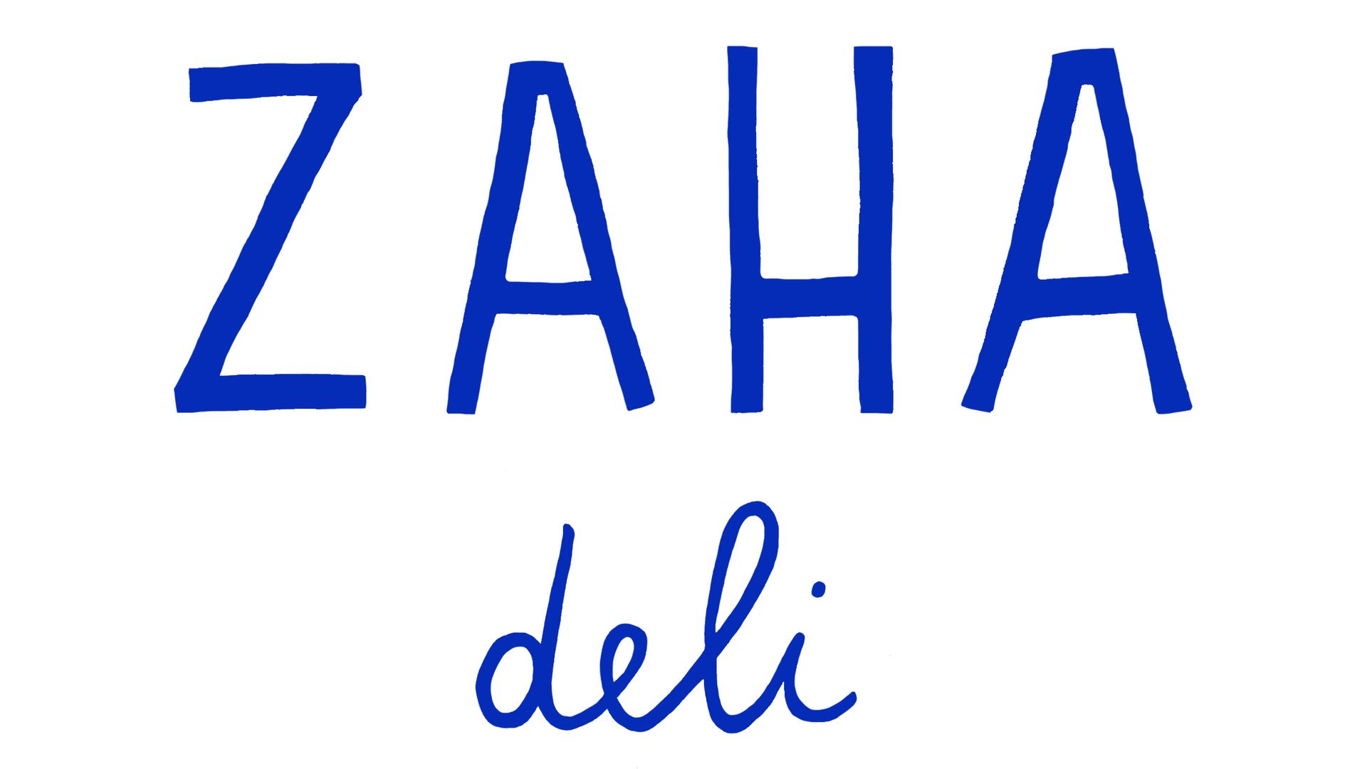 Het logo voor zaha deli veganistische afhaal- en cateringservice