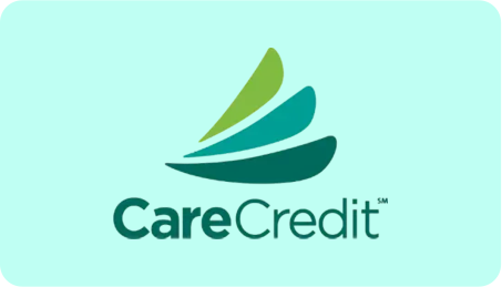 Click the CareCredit logo to download the prequalify PDF The logo for carecredit is a green sailboat on a blue background.