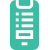 A green remote control icon on a white background.