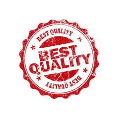 A red stamp that says best quality on it
