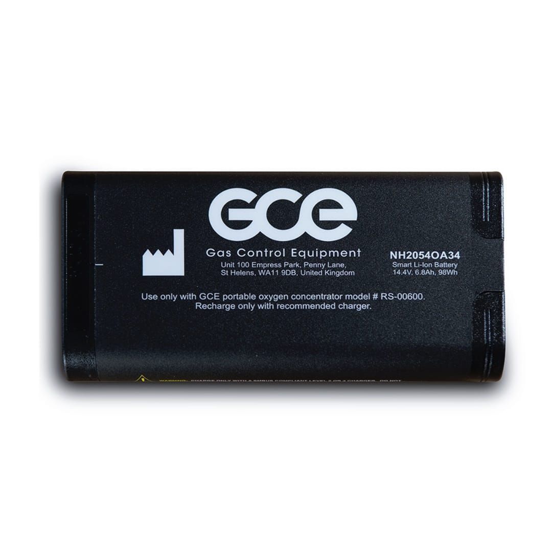 Sensor de oxígeno USB GCE rectangular negro sobre fondo blanco