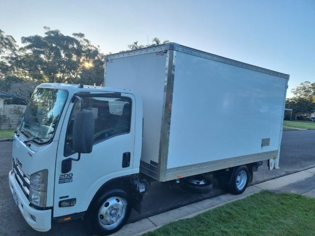 White Box Truck Parked on A Residential Street — Barnes Transport and Removals in Wardell, NSW