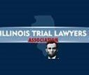 The logo for the illinois trial lawyers association has a picture of abraham lincoln on it.