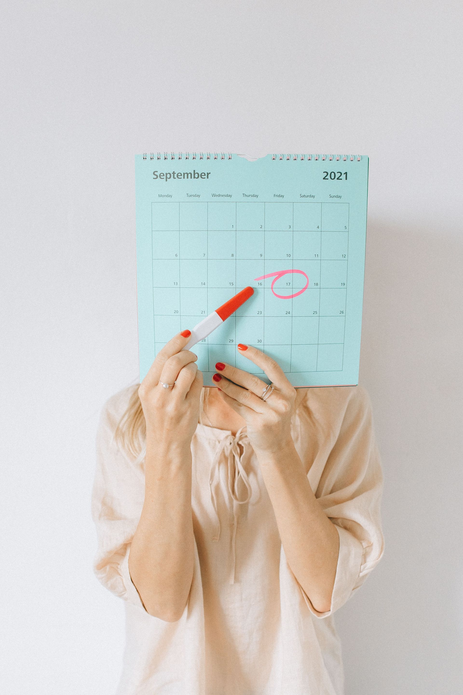 Kalender voor de planning van een bruiloft