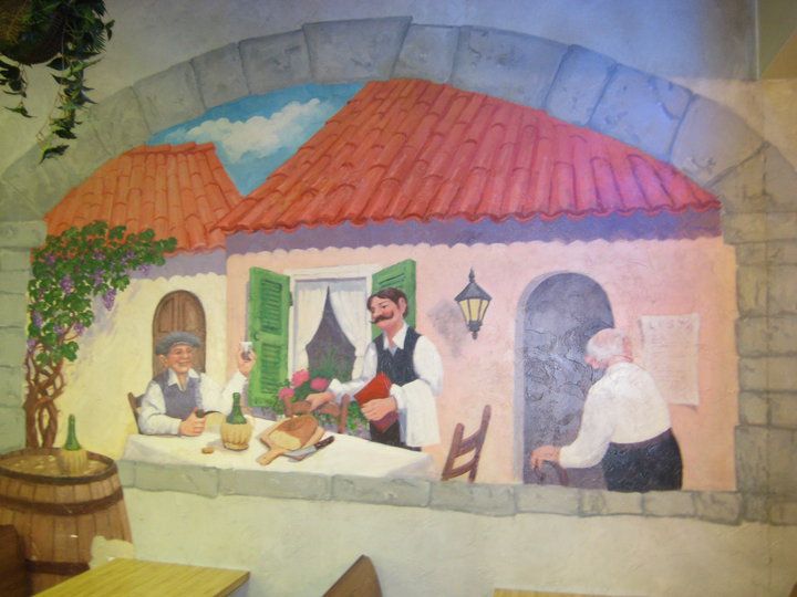 wall mural in the restaurant