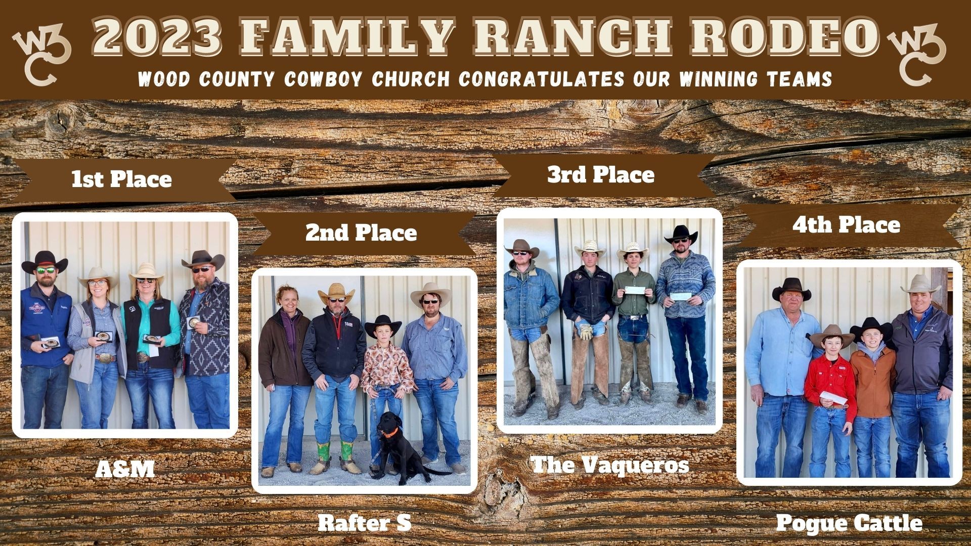 2023 Family Ranch Rodeo Winning Teams