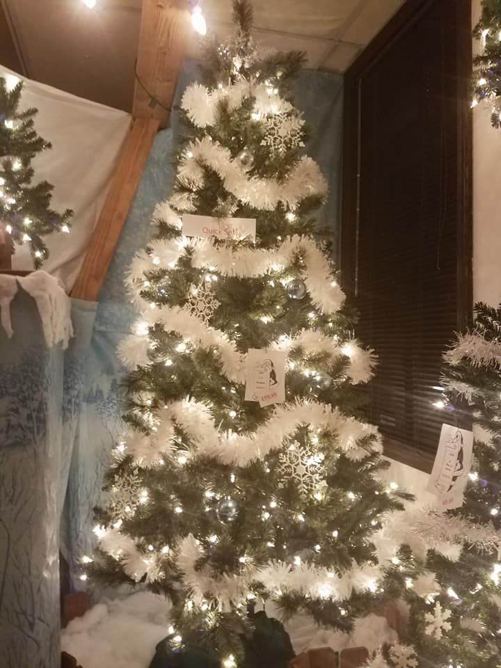 Homestead Pools and Spas Christmas Tree display lights in Salem Ohio