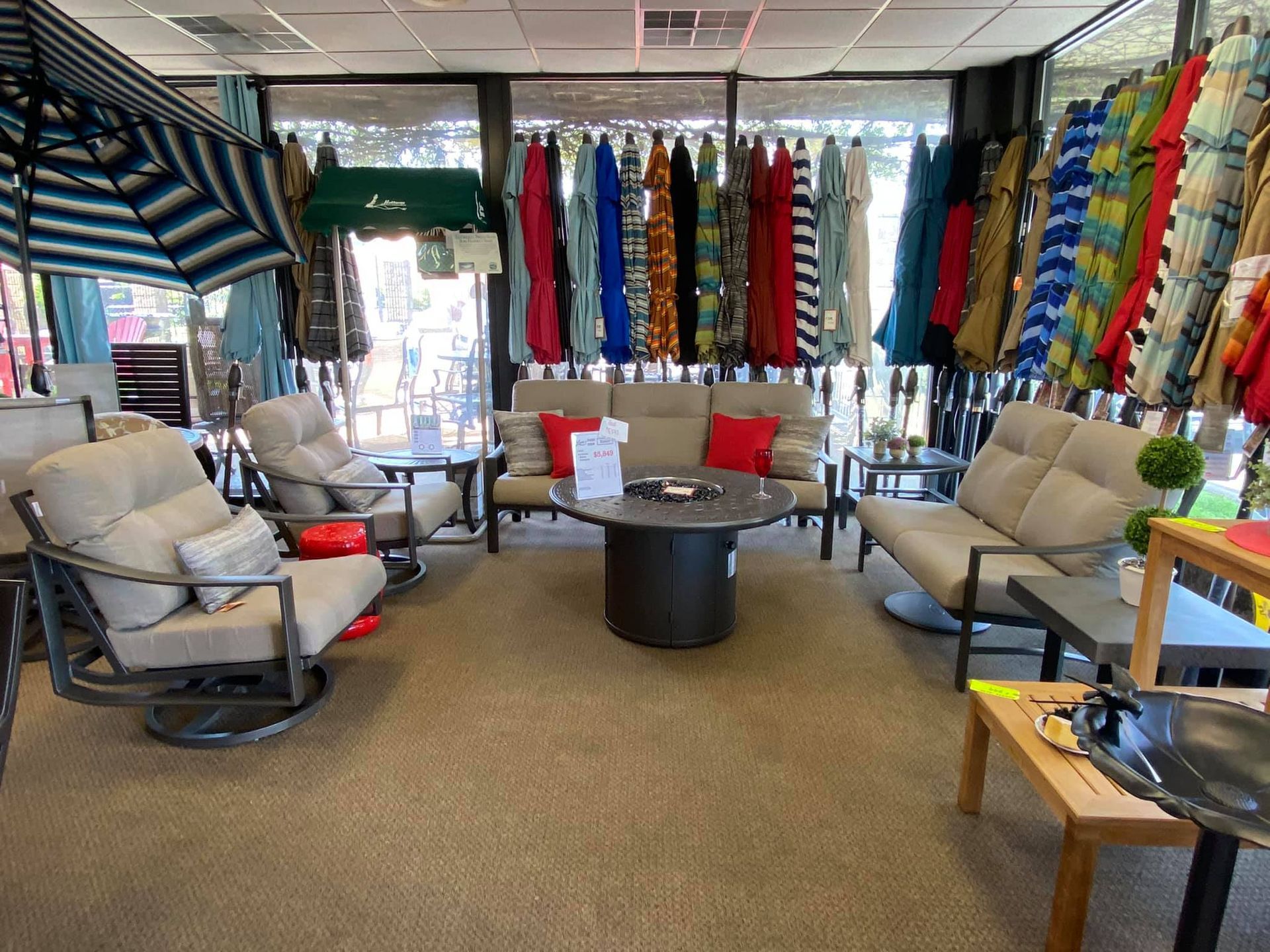 Large selection of patio umbrellas for sale