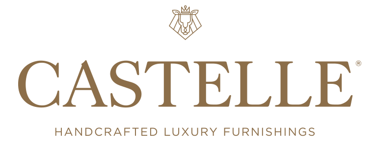 The logo for castelle handcrafted luxury furnishings