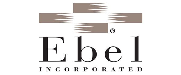 The logo for ebel incorporated has a cross on it