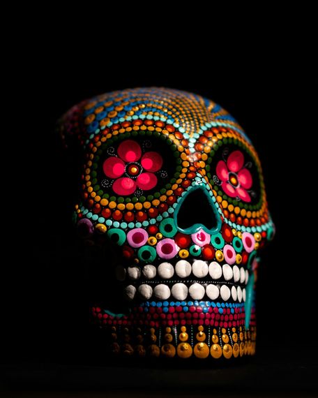 colorful Mexican decorative skull