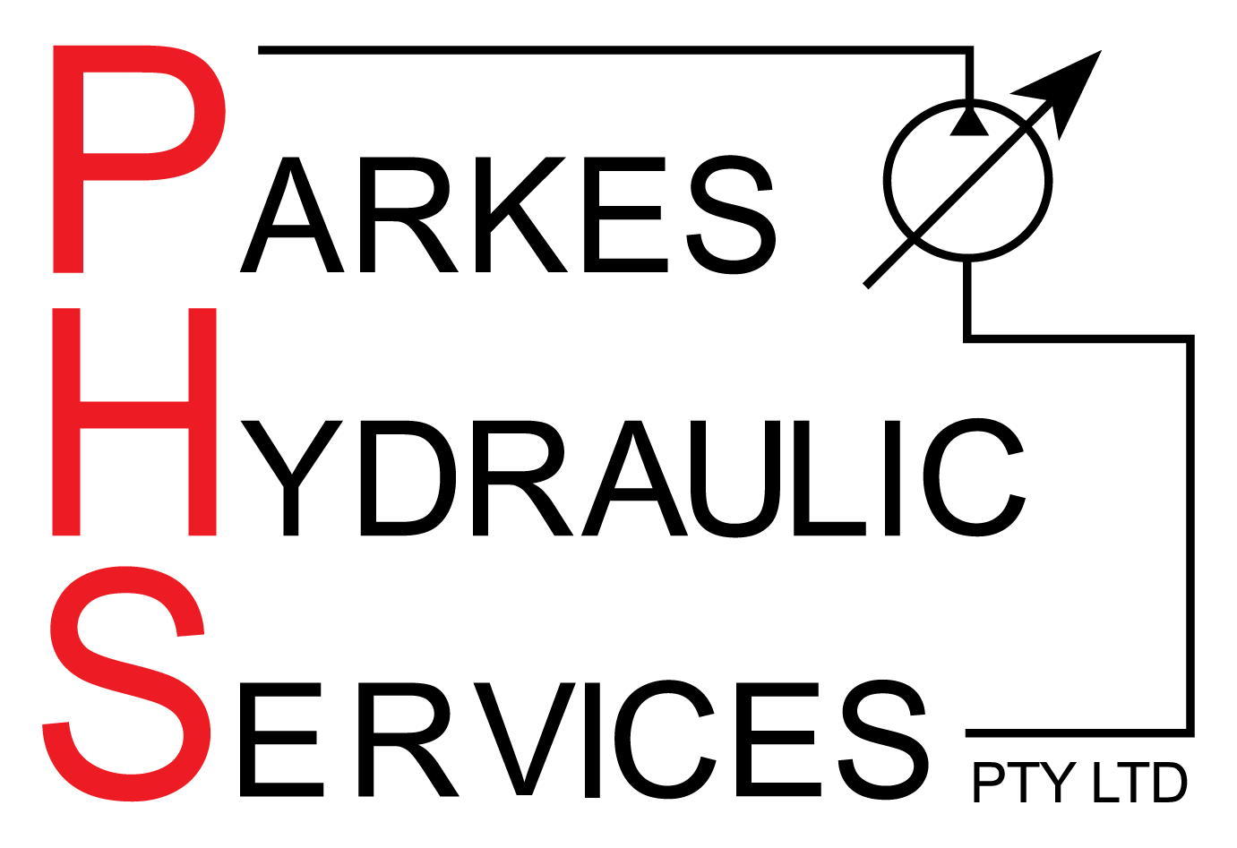 A logo for parkes hydraulic services pty ltd