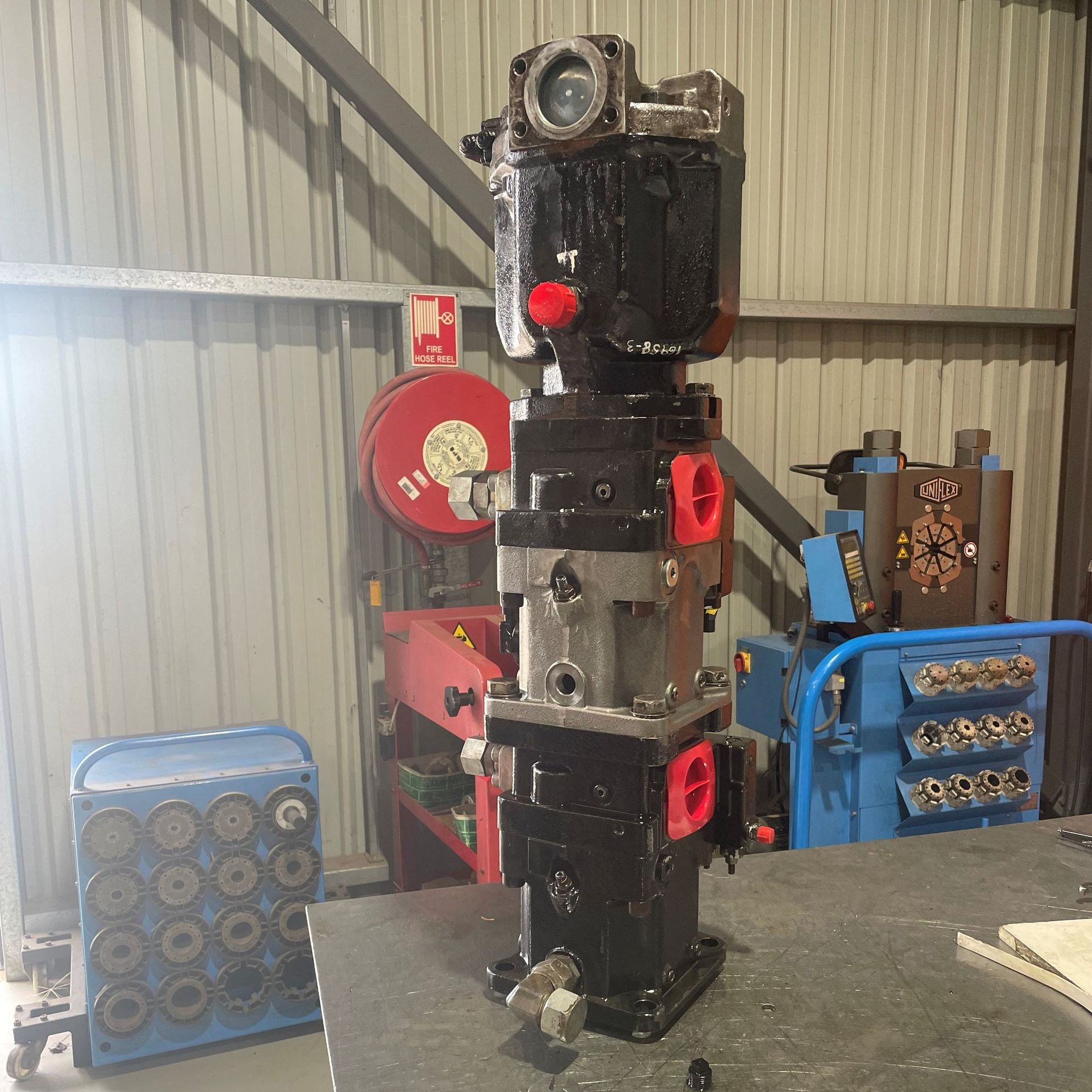 A machine with the number 8 on it
