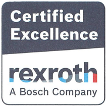 A logo for rexroth which is a bosch company