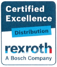 A logo for rexroth which is a bosch company