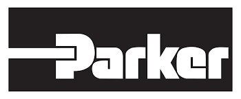 A black and white logo for parker on a white background.