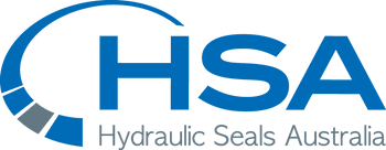 The logo for hsa hydraulic seals australia is blue and white