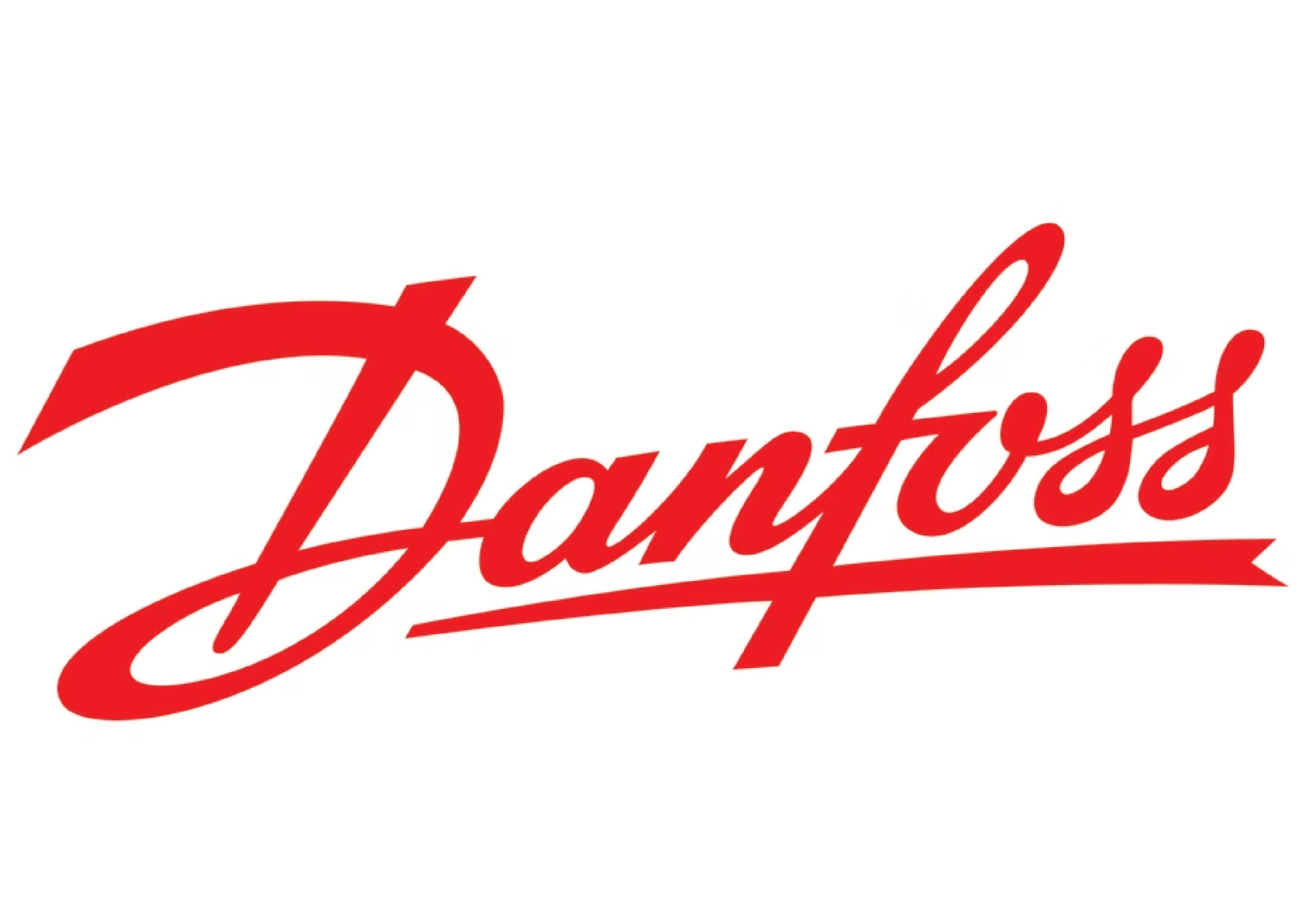 A red danfoss logo on a white background