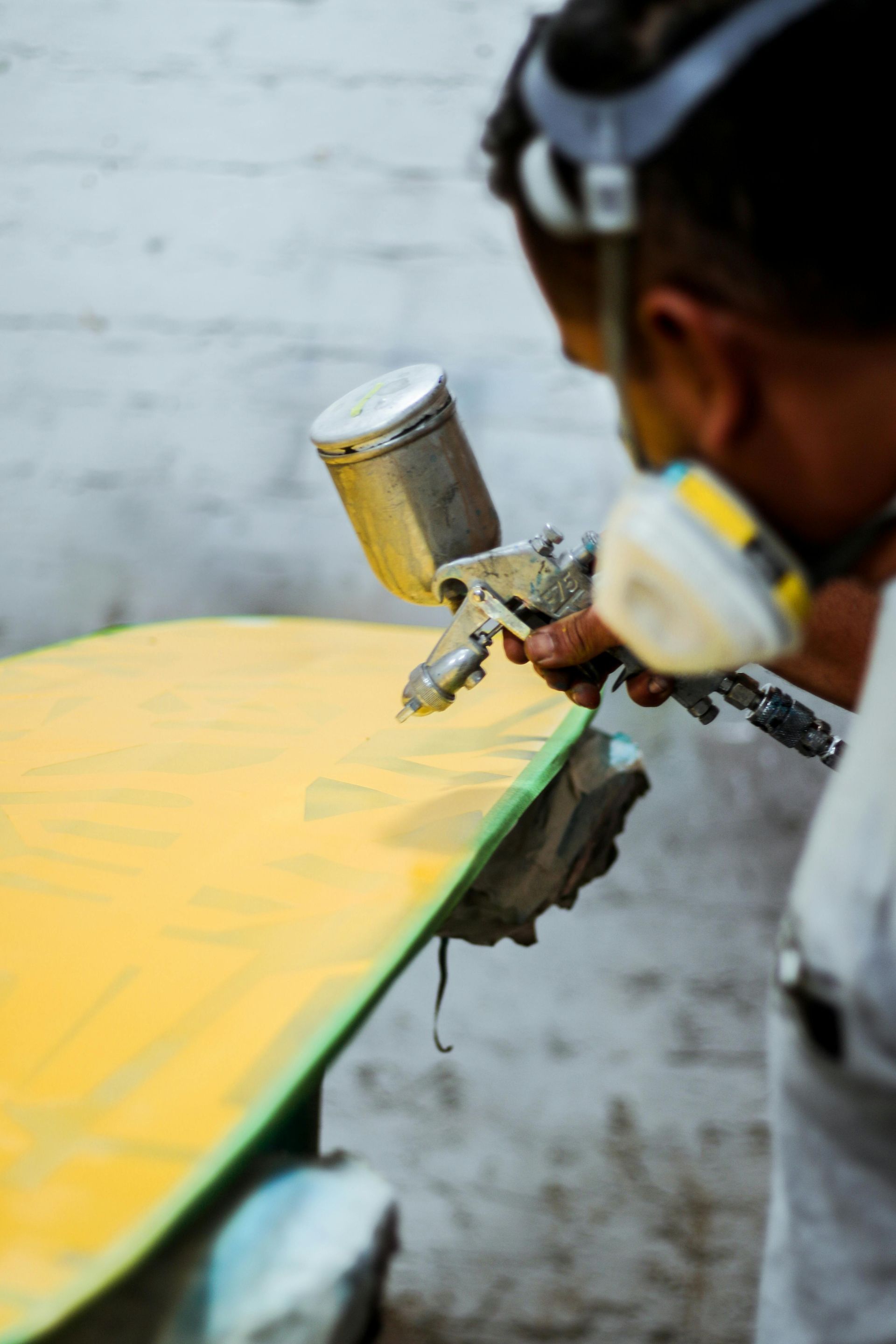 a DIY attempt at spray painting a door
