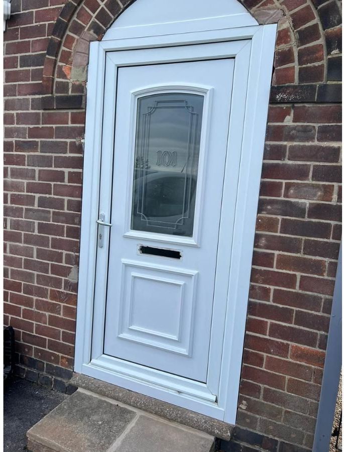 Original white UPVC front door