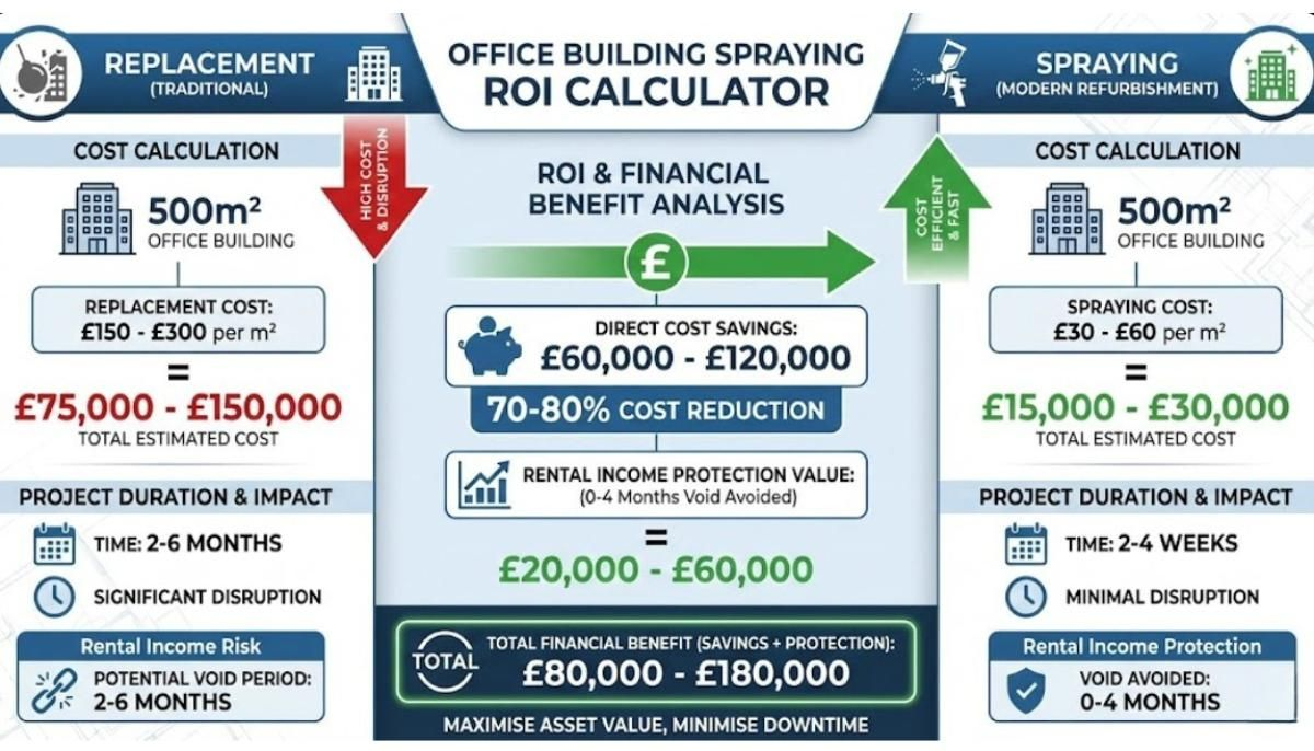 Infographic Office Building Spraying ROI Calculator