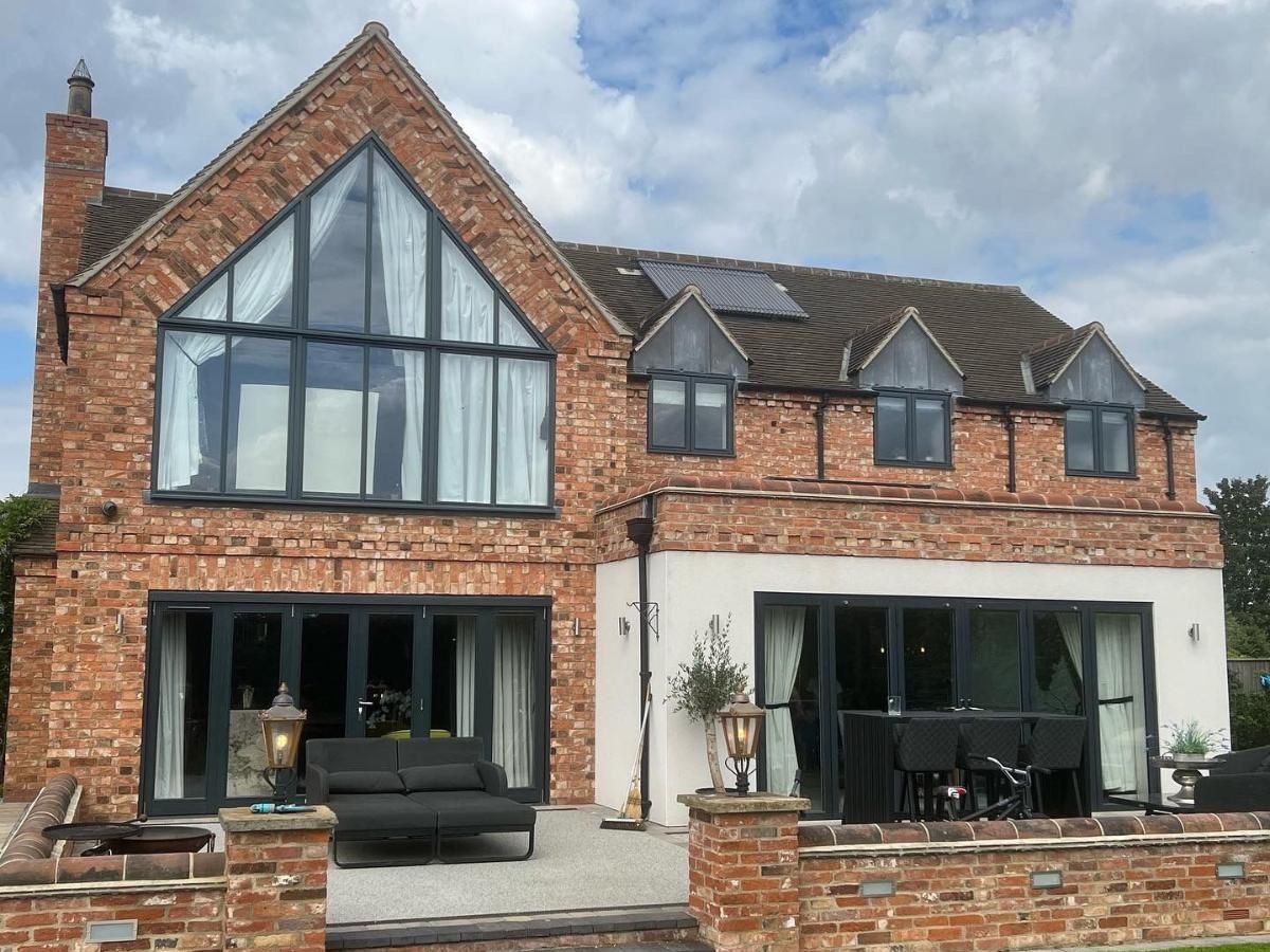 UPVC window and conservatory door spraying from white to anthracite grey in Newark, Nottingham