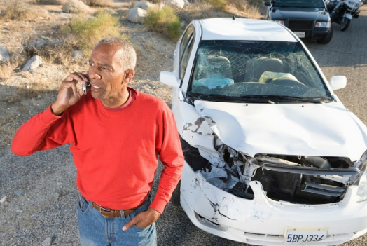 Car Accident Man Calling — Goshen, NY — Owen Law Firm PLLC