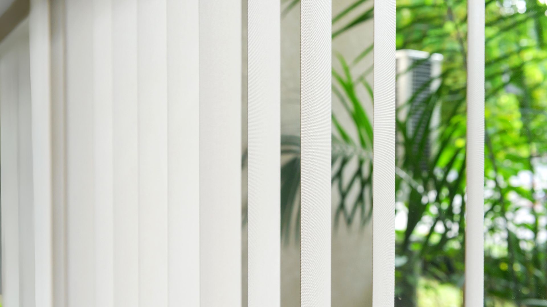 Looking out an Energy Efficient Window at a Tree That is Blocked by Blinds