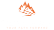 Orange mountain logo with a winding path and the words “Your Path Forward” below