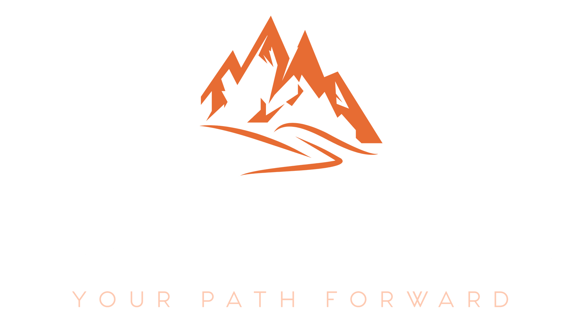 Orange mountain logo with a winding path and the words “Your Path Forward” below