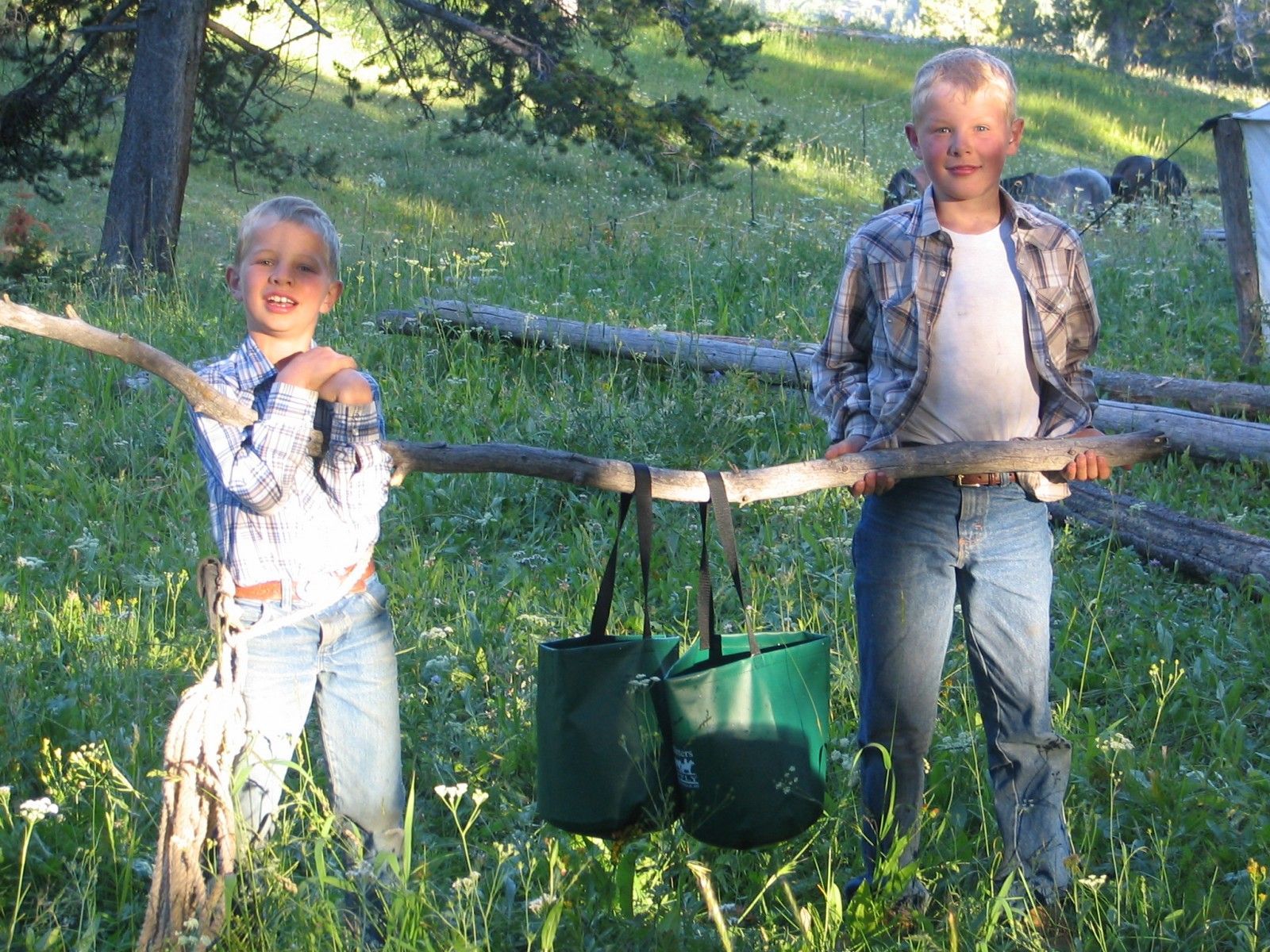 Sharing camp chores