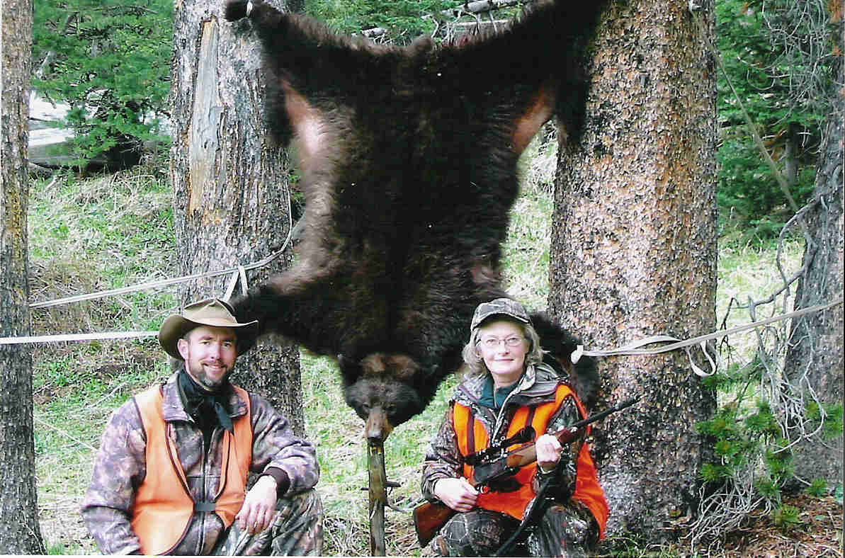 Ruth's Bear Rug with guide, Randy