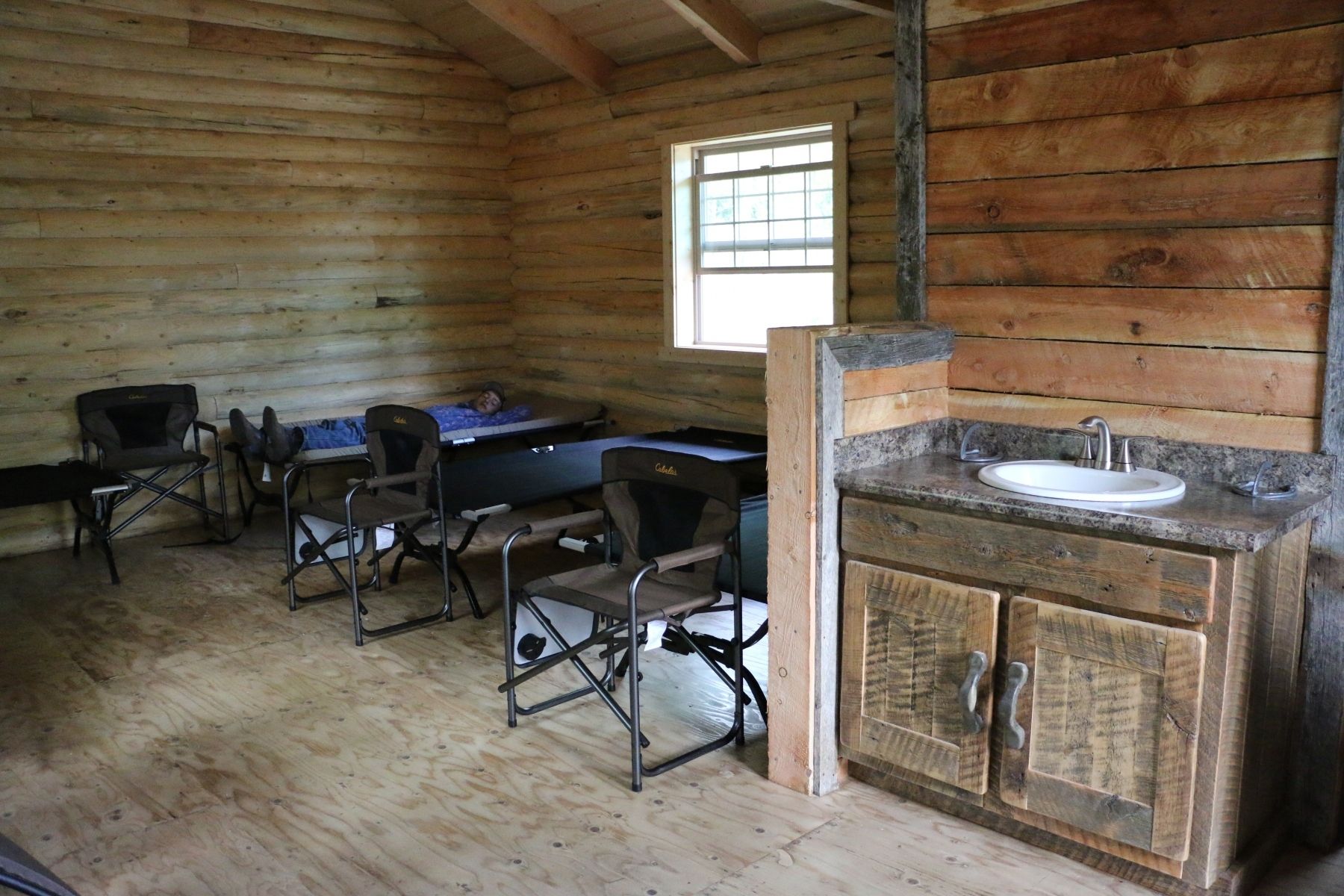 Inside the new cabin